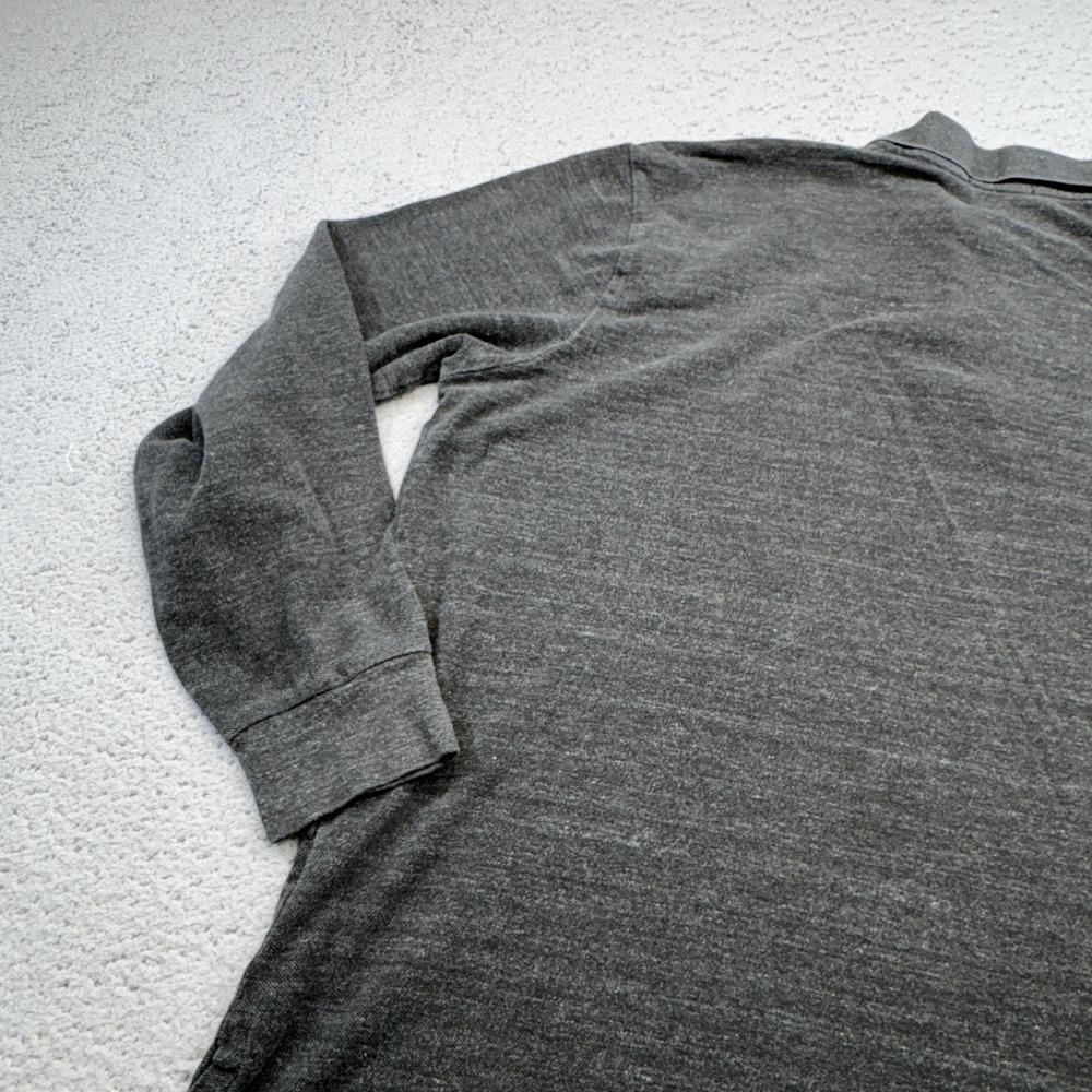 Ralph Lauren Polo Shirt Mens XL Gray Long Sleeve Jersey Pony Preppy Casual Golf - Picture 9 of 11
